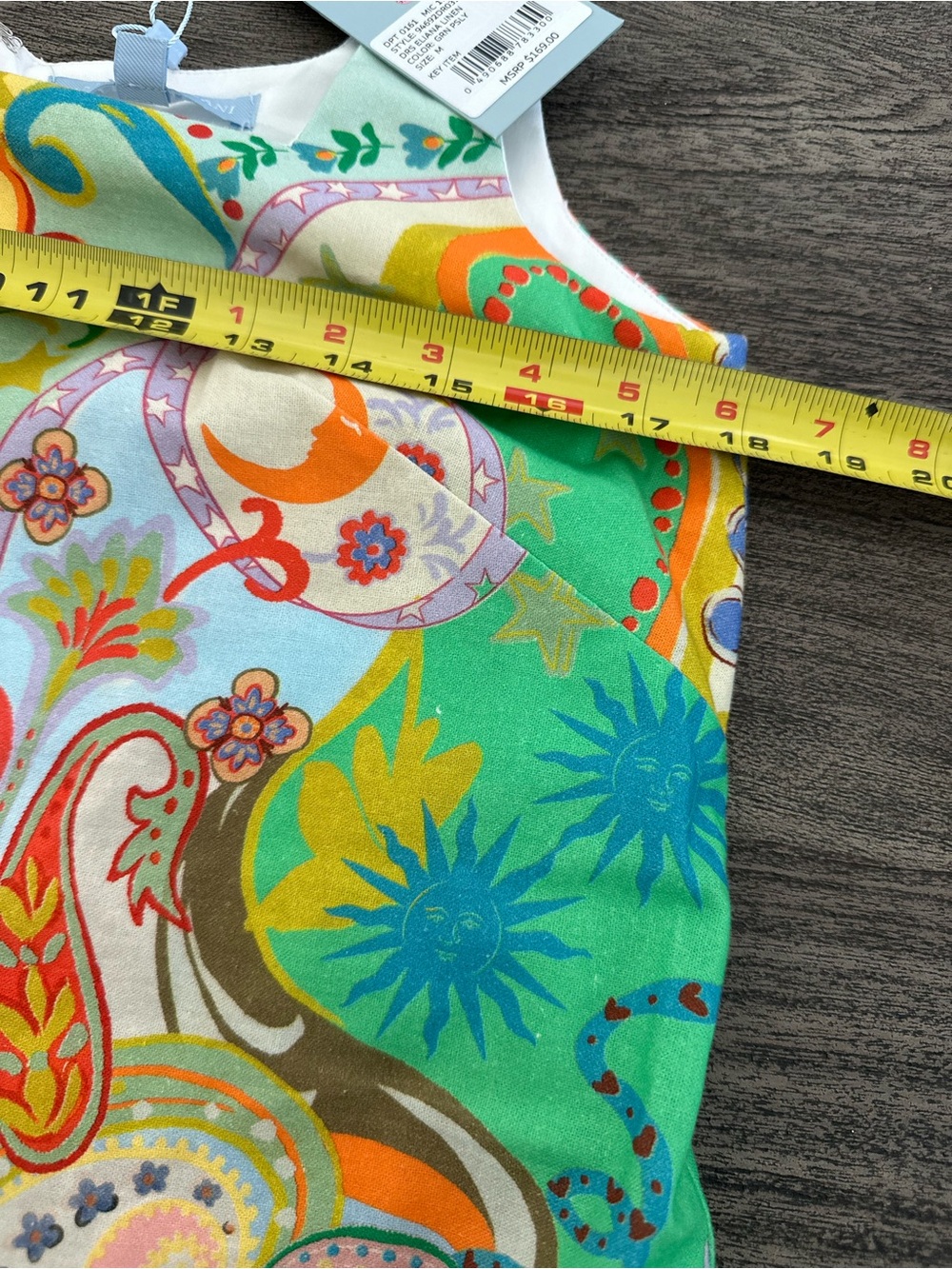 NWT Antonio Melani Paisley Square-Neck Mini Dress in Multicolor - Picture 7 of 10